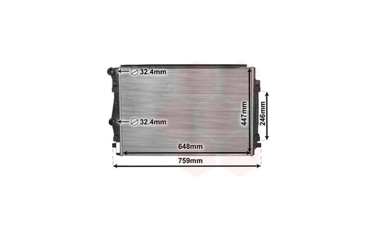 Radiator 1.4 TSi HD / 1.4 GTE hybrid / 2.0 TDi HD geschikt voor golf 7 2012-2017