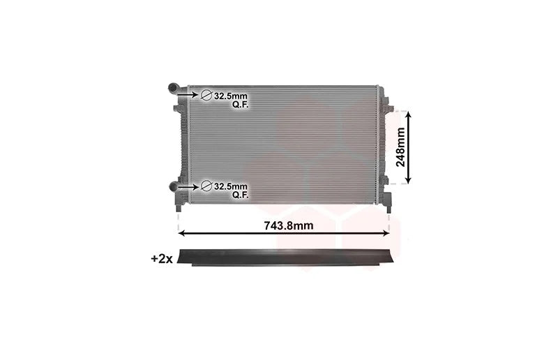 Radiator benzine 1.6 geschikt voor Golf 7 2012-2017