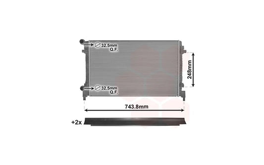 Radiator benzine 1.6 geschikt voor Golf 7 2012-2017