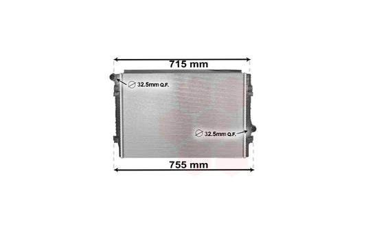 Radiator benzine 2.0 GTi / 2.0 R geschikt voor Golf 7 2012-2017