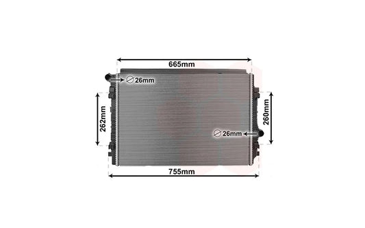 Radiator diesel 2.0 GTD geschikt voor Golf 7 2012-2017