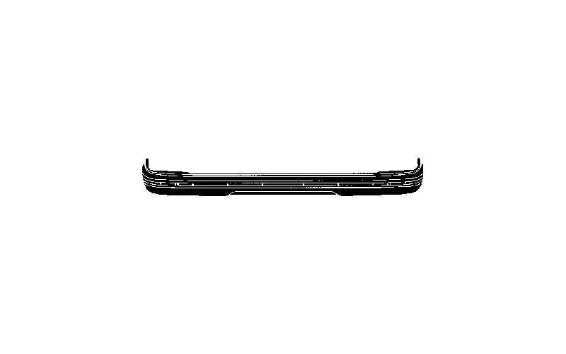 P205 Achterbumper zwart geen GTI en sierlijst gaten