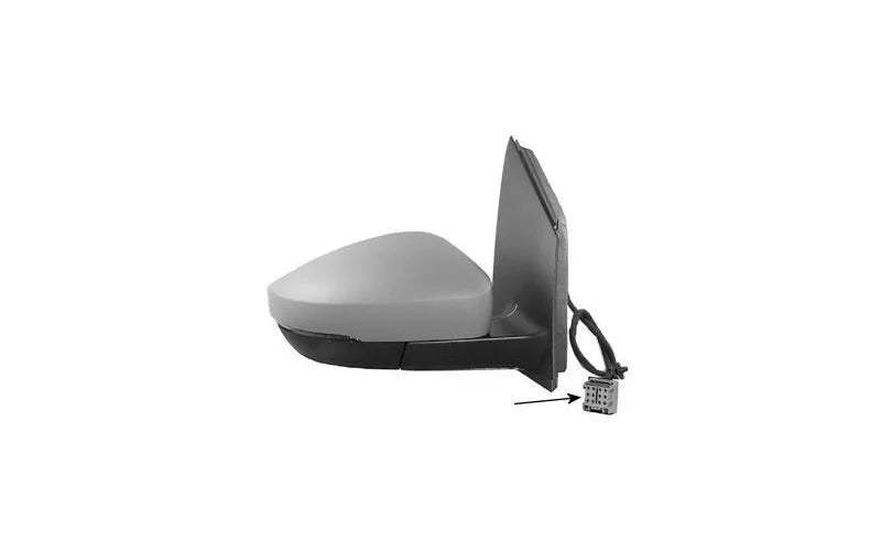 Buitenspiegel volledig rechts primer geschikt voor Polo 6R tot 11/2009