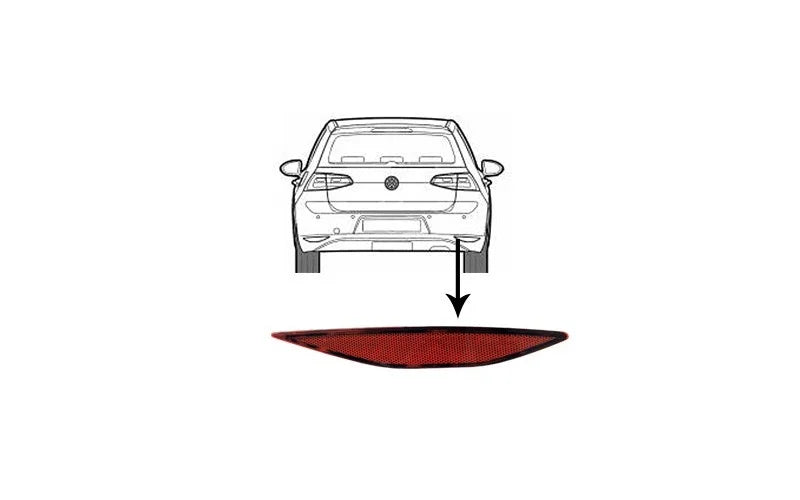 Reflector rechts geschikt voor Golf 7 2012-2017