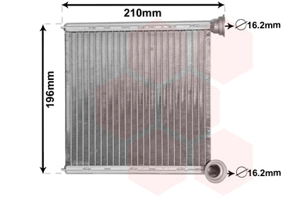 Radiator kachel type valeo geschikt voor Golf 7 7.5, Tiguan, Passat, Touran, Leon, A3