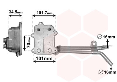 A3 Oliekoeler voor motor 1.4 TFSi / 2.0 TFSi