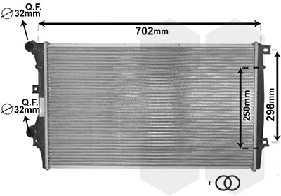 A3 Radiator 1.2 TSi / 1.4 TFSi / 1.8 TFSi / 1.9 TDi BKC BXE / brazed