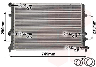A3 Radiator met ingebouwde hulpkoeler 1.2 TSi
