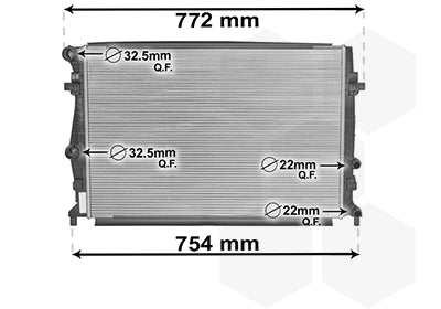 Radiator benzine 1.0 TSi geen airco geschikt voor Golf 7 2017-2020