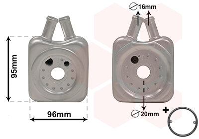 Oliekoeler voor motor 1.6 geschikt voor Caddy Golf 5 Touran A3
