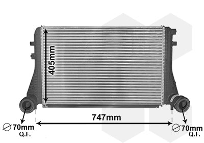 A3 Intercooler 1.8 TFSi / 2.0 TFSi / 1.9 TDi BXE / 2.0 TDi 70 mm