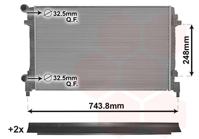 Radiator benzine 1.6 geschikt voor Golf 7.5 2017-2020