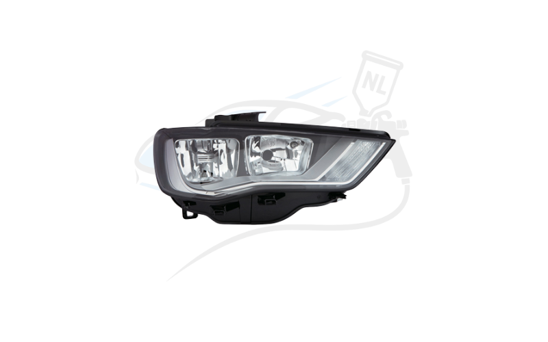 A3 Dubbele koplamp rechts H7+H15 met elekt. motor