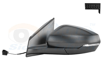 Buitenspiegel volledig links zwart 2 pin geschikt voor Polo 2G 2017-2021