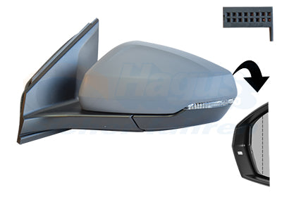 Buitenspiegel elek. volledig links verwarmd pirmer elek. inklpbaar 8 pin geschikt voor Polo 2G 2017-2021