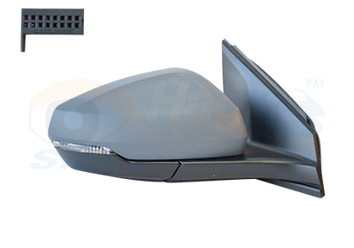 Buitenspiegel elek. volledig rechts verwarmd primer elek. inklpbaar geheugen 12 pin geschikt voor Polo 2G 2017-2021