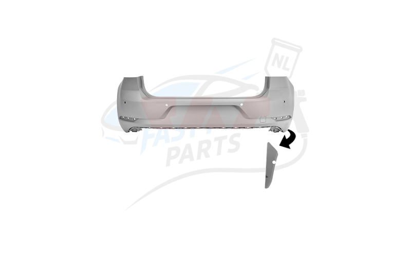 Achterbumper in primer met 6x PDC gaten geschikt voor Golf 7.5 2017-2020