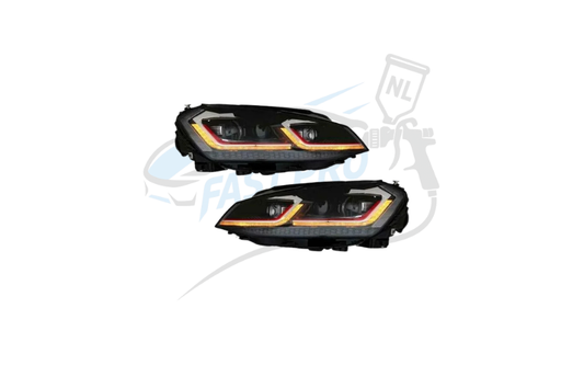 LED dynamische koplampen 7.5 facelift look rood GTI geschikt voor Golf 7 2012-2017