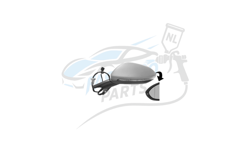 Buitenspiegel elek. volledig links vewarmd primer asf. 6 pin geschikt voor Golf 7 & 7.5 2012-2020