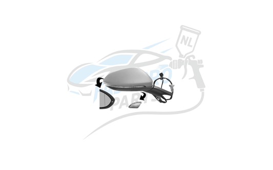 Buitenspiegel elek. volledig rechts verwarmd primer elek. inklpb. bdmlicht 13 pin geschikt voor Golf 7 & 7.5 2012-2020